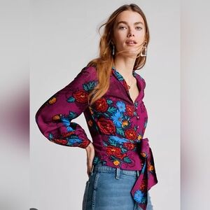 Anthropologie Blouse Long Sleeve Top